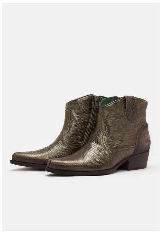 FELMINI Stiefelette Leder Dunkelgrau