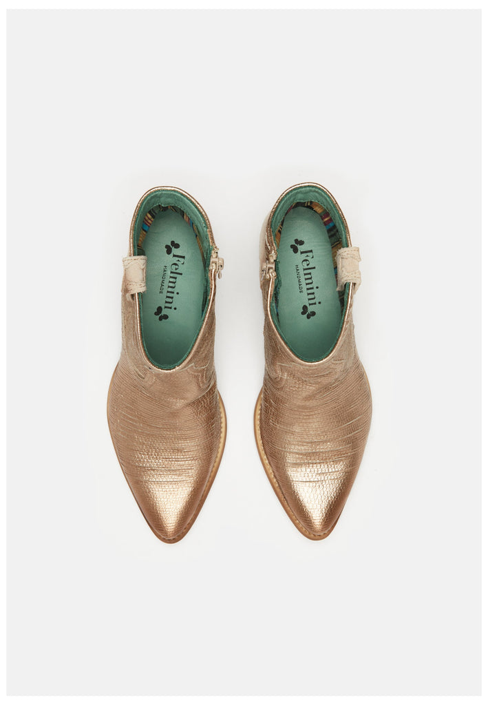 FELMINI Stiefelette Leder Gold-Braun