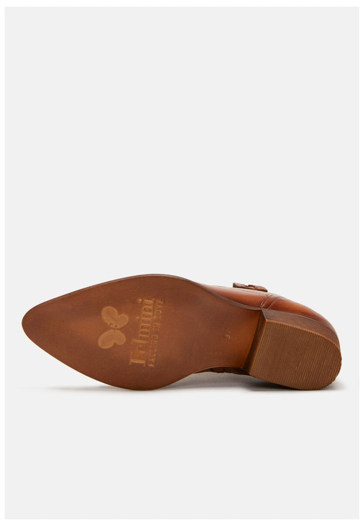 FELMINI Stiefelette Leder Mittelbraun