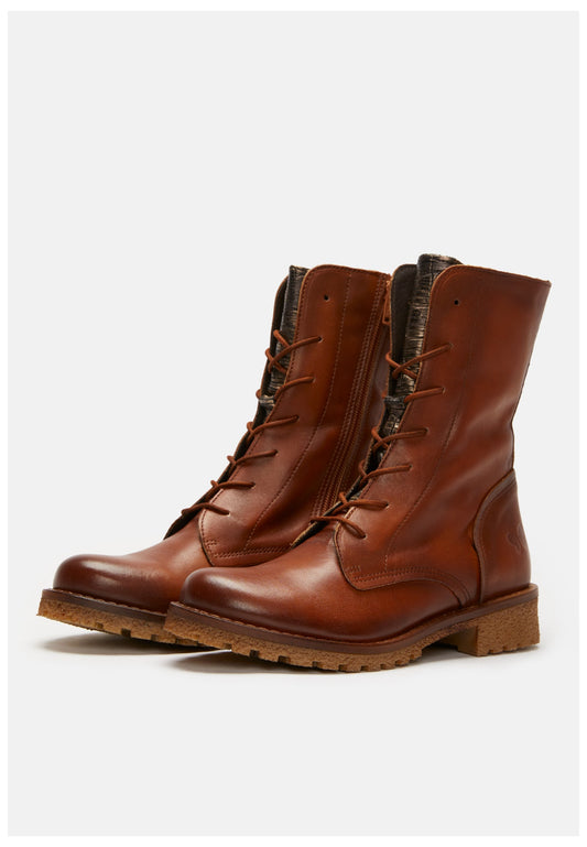 FELMINI Stiefelette Leder Mittelbraun
