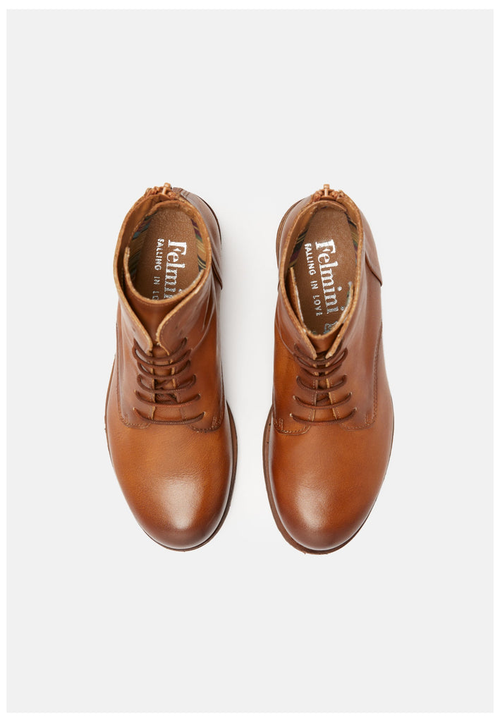 FELMINI Stiefelette Leder Mittelbraun