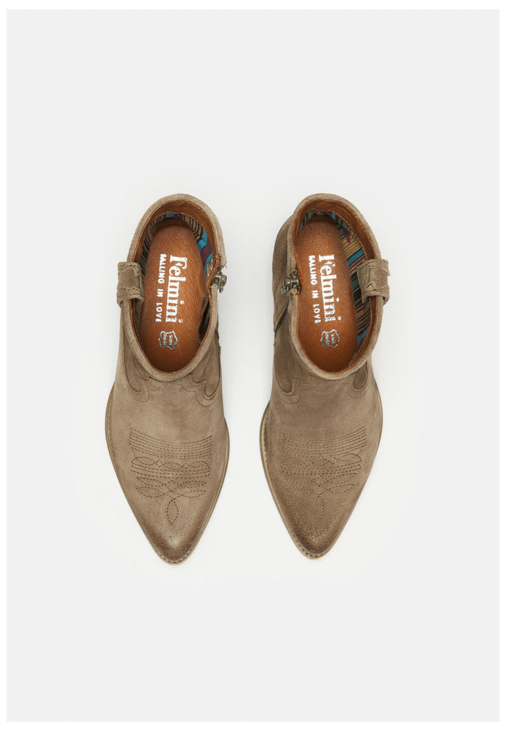 FELMINI Stiefelette Leder Mittelgrau