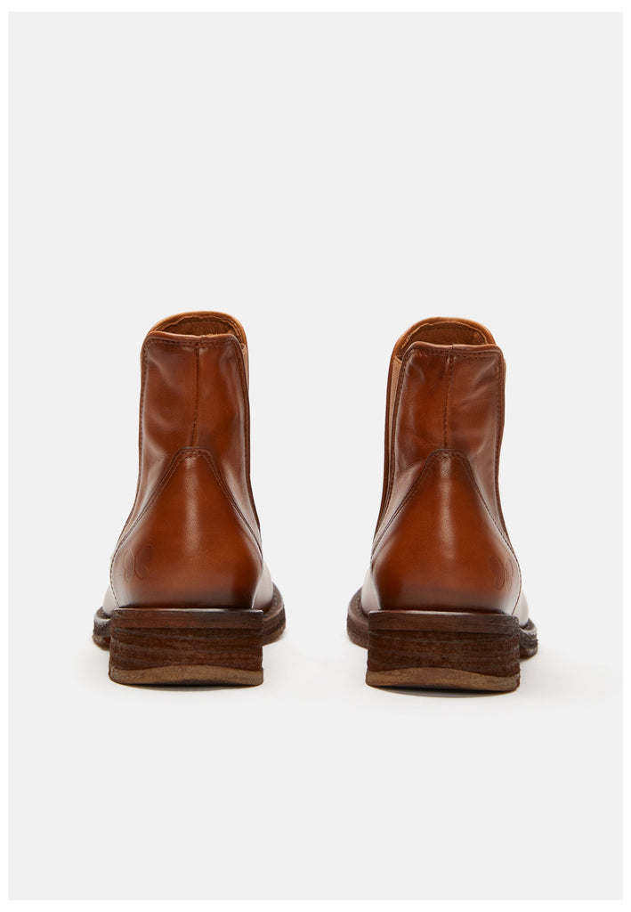 FELMINI Stiefelette Leder/Textil Mittelbraun