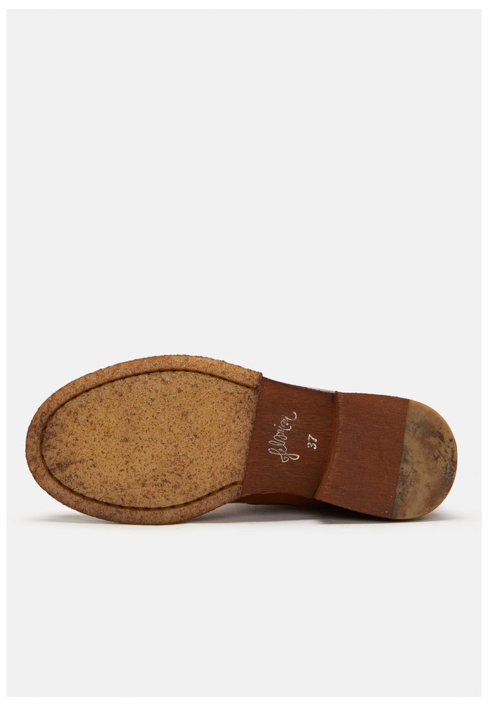 FELMINI Stiefelette Leder/Textil Mittelbraun