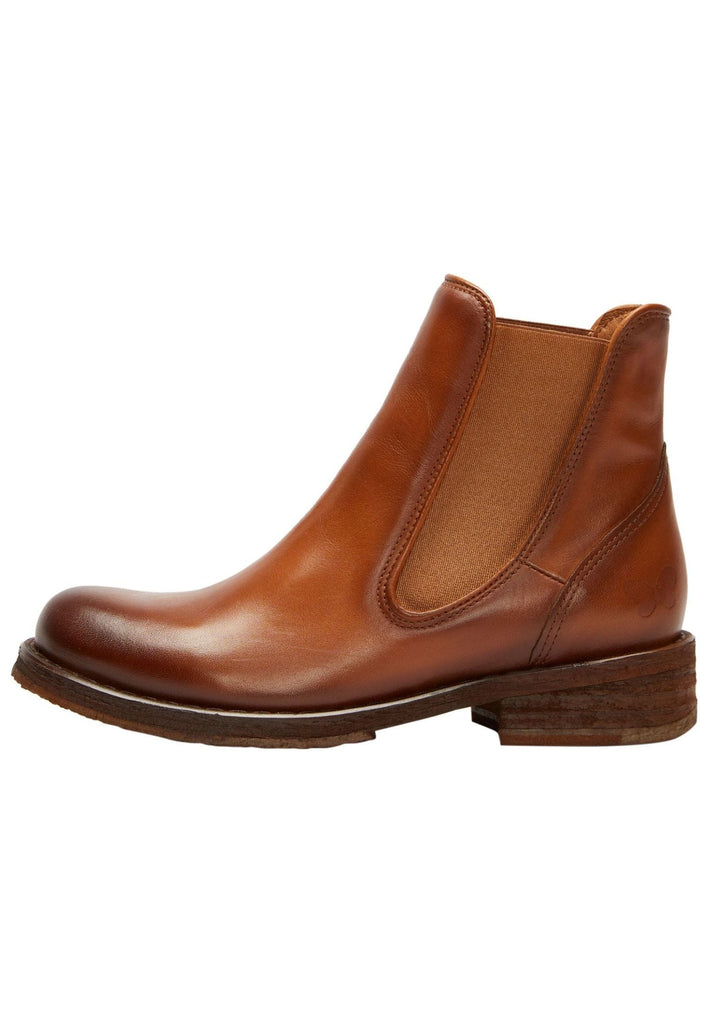FELMINI Stiefelette Leder/Textil Mittelbraun