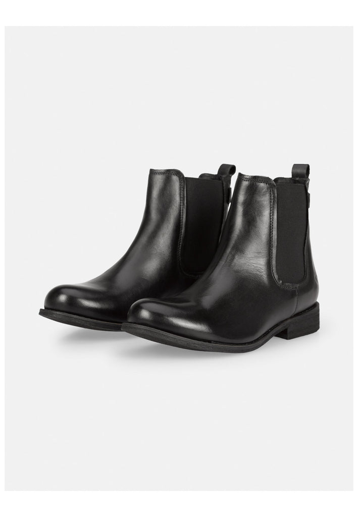 FELMINI Stiefelette Leder/Textil Schwarz