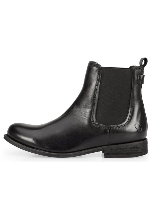 FELMINI Stiefelette Leder/Textil Schwarz