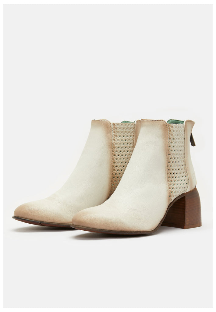 FELMINI Stiefelette Leder Weiß Kombi