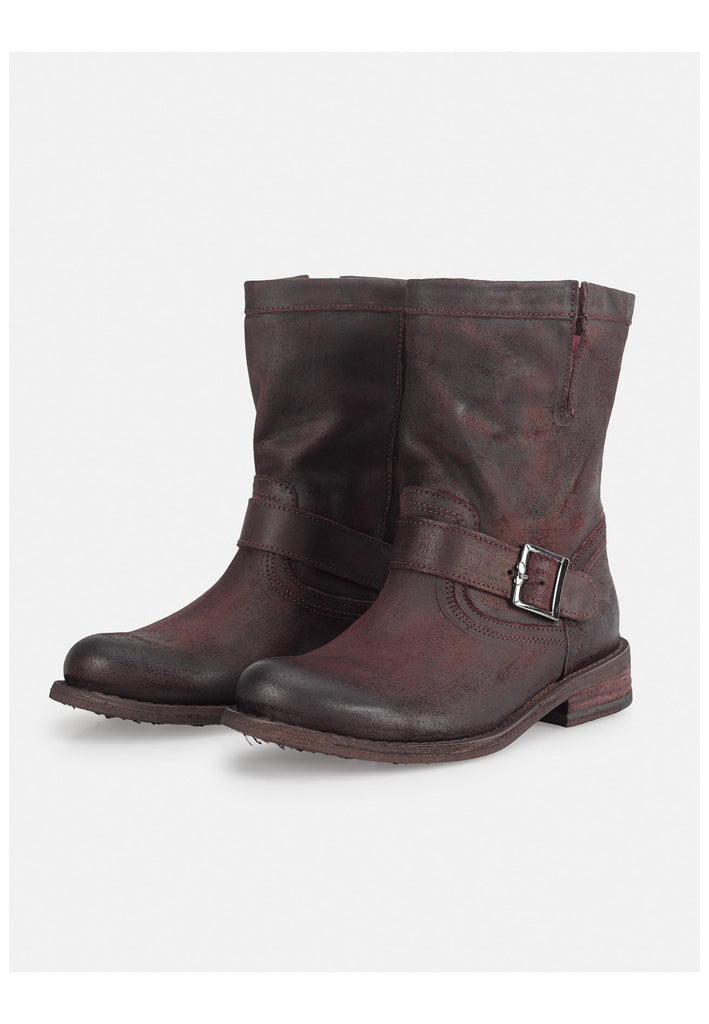 FELMINI Stiefelette Veloursleder Braun