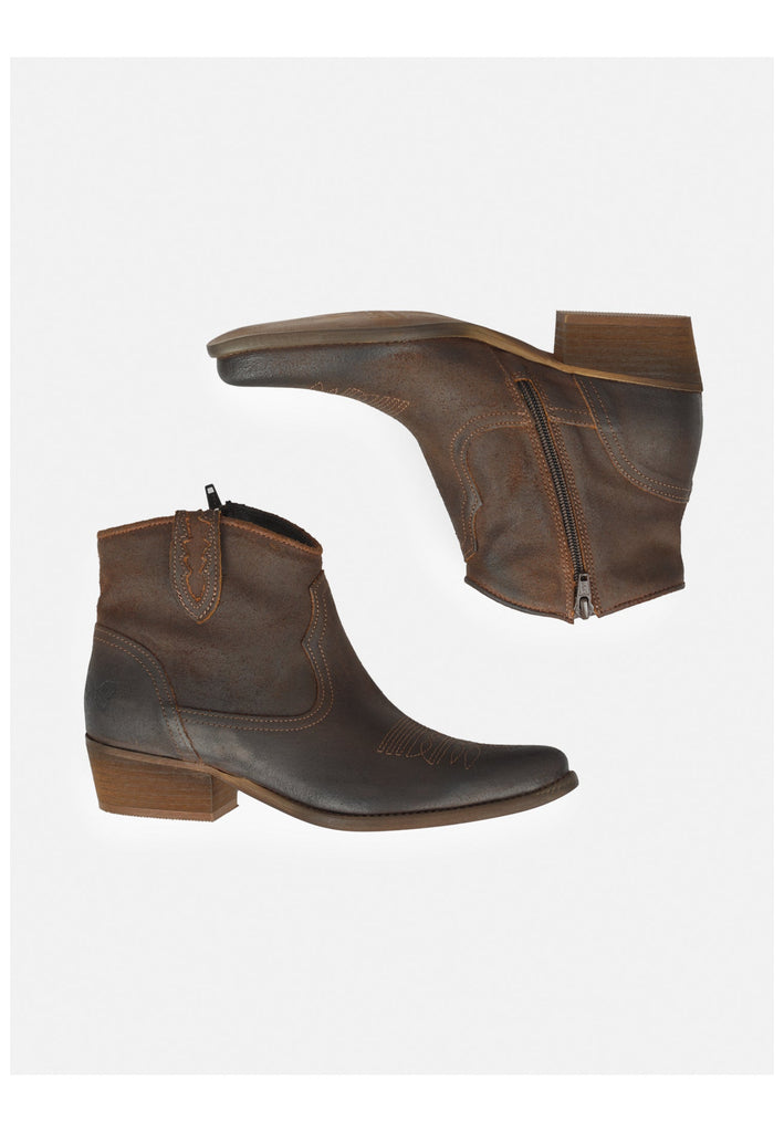 FELMINI Stiefelette Veloursleder Braun