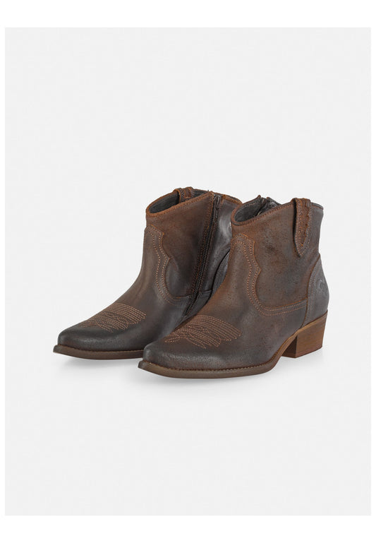 FELMINI Stiefelette Veloursleder Braun