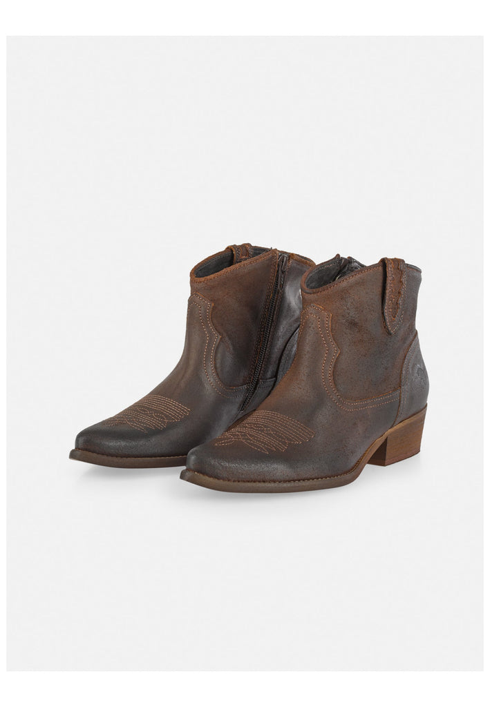 FELMINI Stiefelette Veloursleder Braun