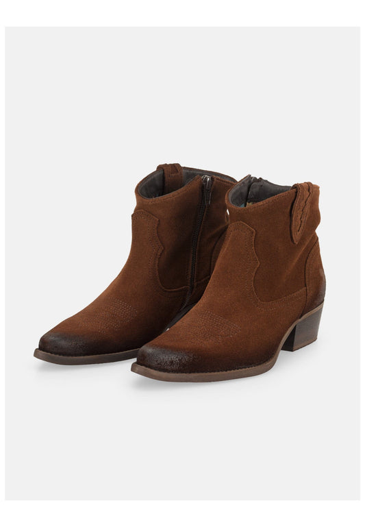 FELMINI Stiefelette Veloursleder Braun