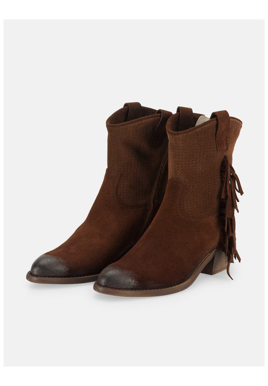 FELMINI Stiefelette Veloursleder Braun