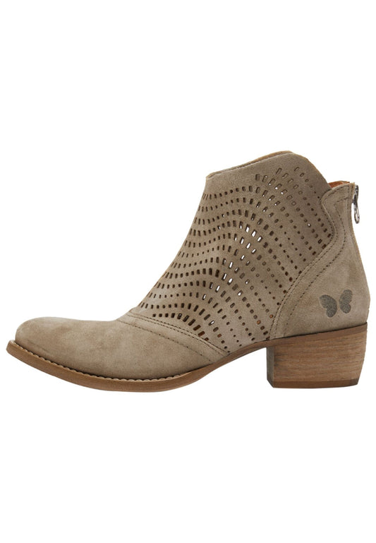 FELMINI Stiefelette Veloursleder Braun/Grau