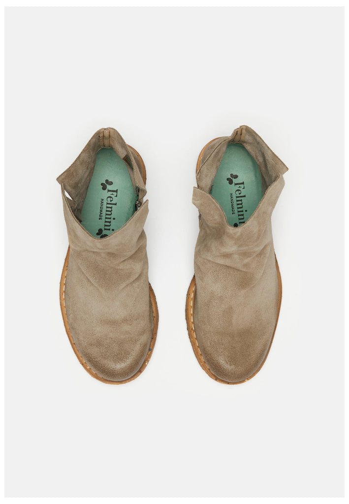 FELMINI Stiefelette Veloursleder Braun/Grau