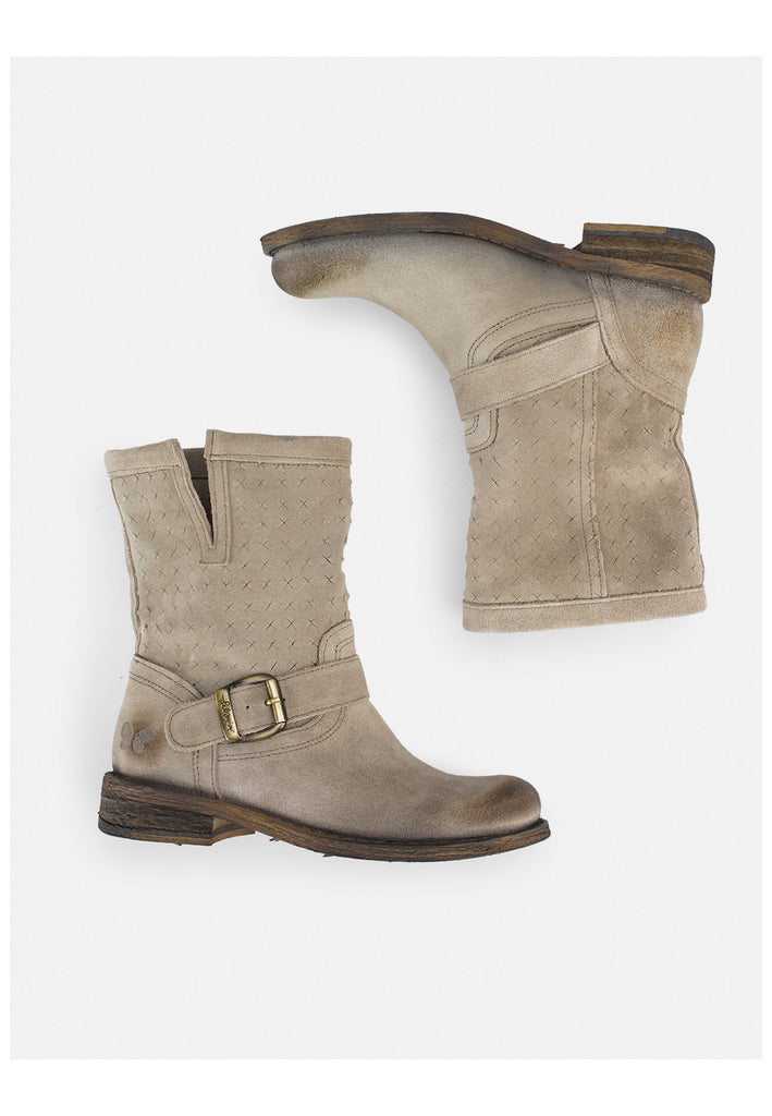 FELMINI Stiefelette Veloursleder Braun/Grau