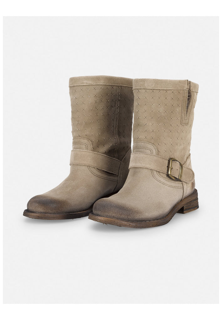 FELMINI Stiefelette Veloursleder Braun/Grau