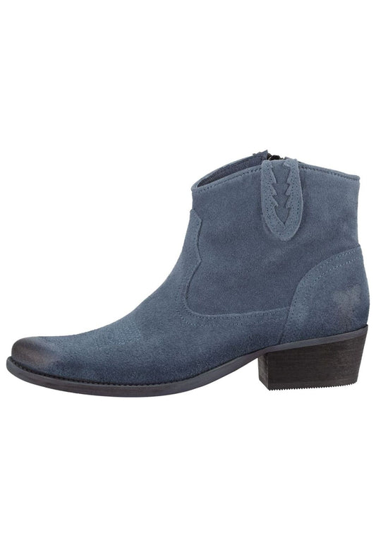 FELMINI Stiefelette Veloursleder Dunkelblau