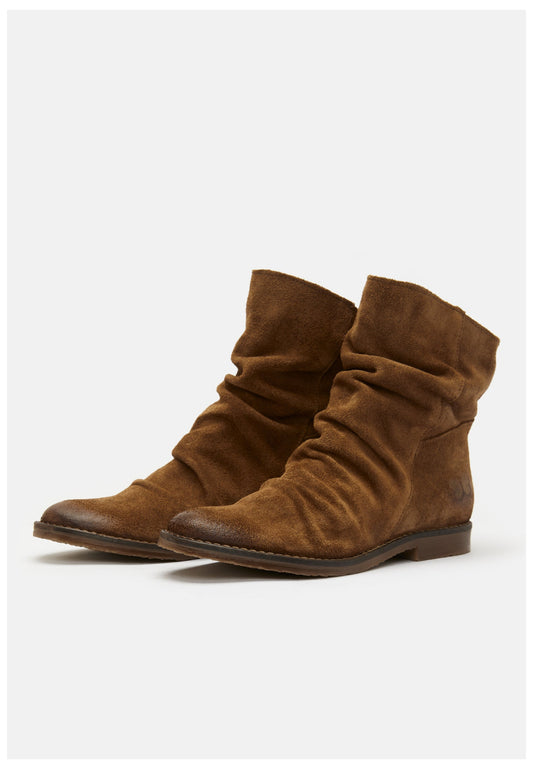 FELMINI Stiefelette Veloursleder Dunkelbraun