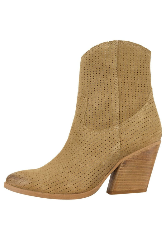 FELMINI Stiefelette Veloursleder Dunkelbraun