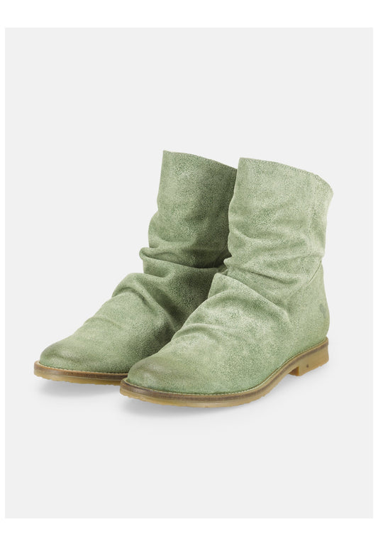 FELMINI Stiefelette Veloursleder Dunkelgrün