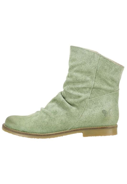 FELMINI Stiefelette Veloursleder Dunkelgrün