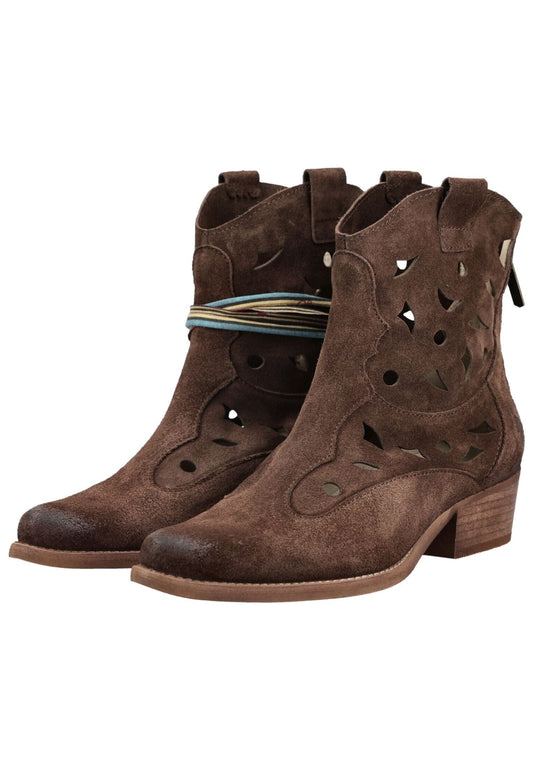 FELMINI Stiefelette Veloursleder Espresso