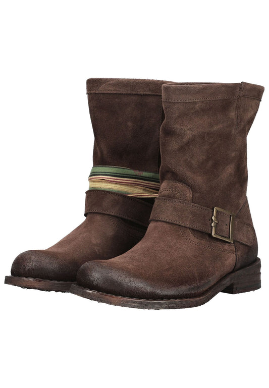FELMINI Stiefelette Veloursleder Espresso
