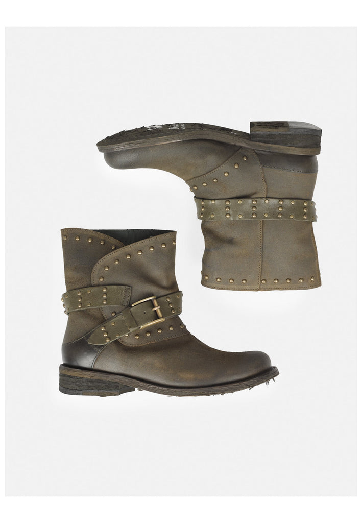 FELMINI Stiefelette Veloursleder Grün