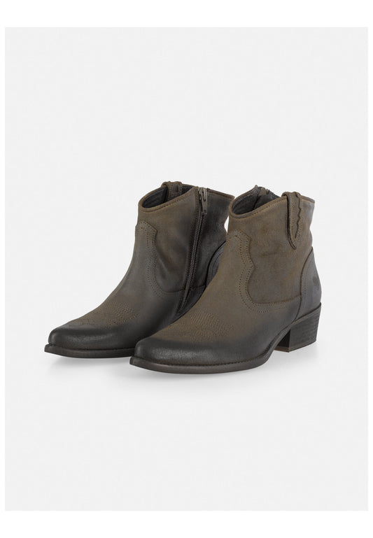FELMINI Stiefelette Veloursleder Grün