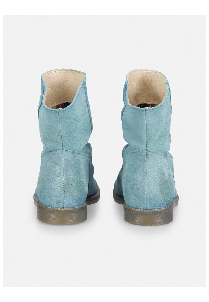 FELMINI Stiefelette Veloursleder Hellblau