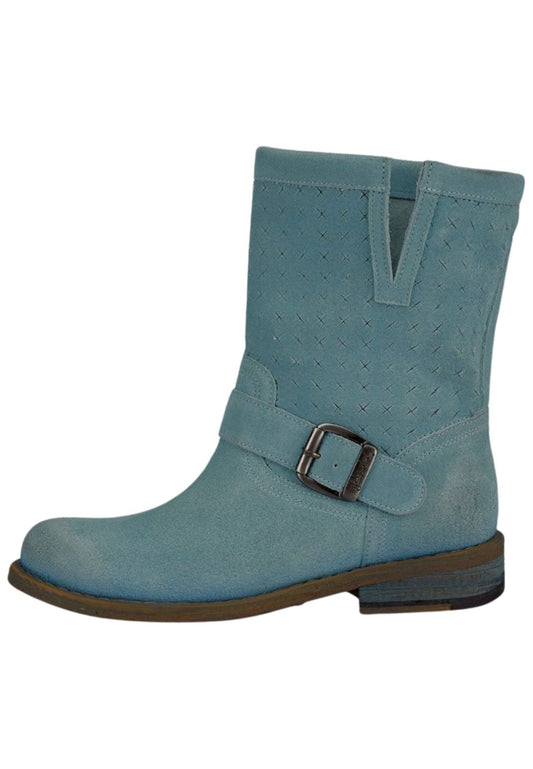 FELMINI Stiefelette Veloursleder Hellblau