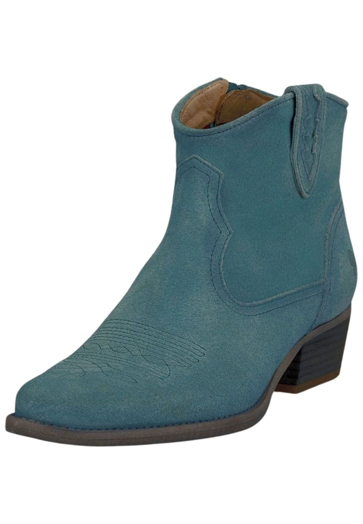 FELMINI Stiefelette Veloursleder Hellblau