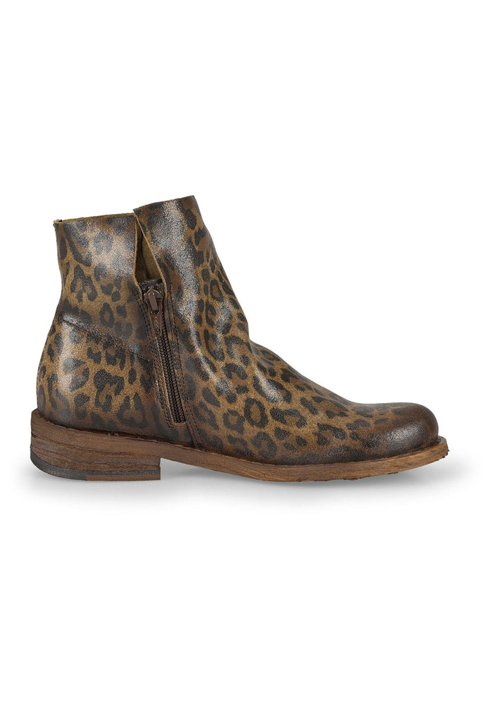 FELMINI Stiefelette Veloursleder Leopard