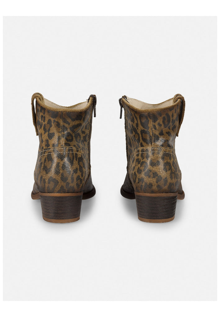FELMINI Stiefelette Veloursleder Leopard