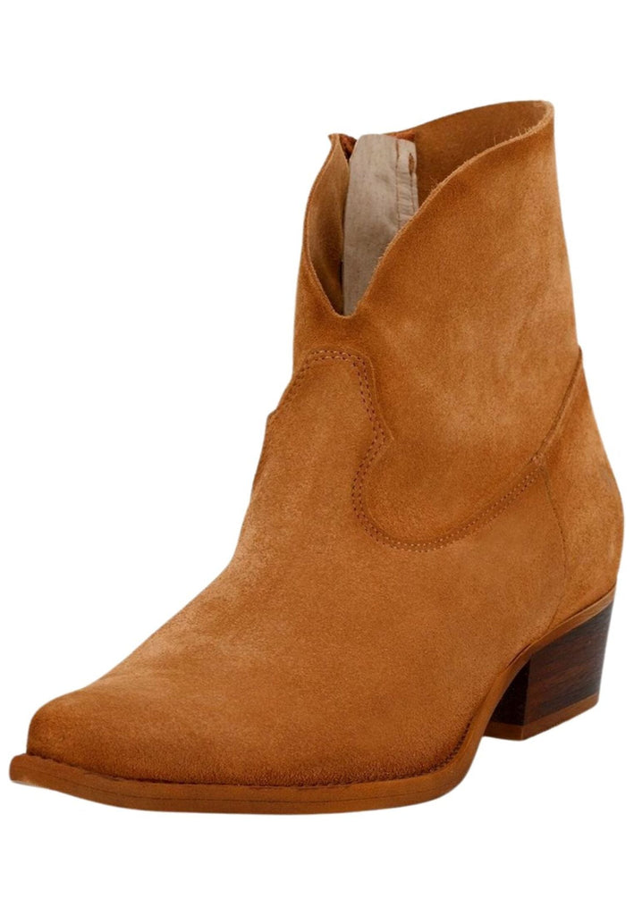 FELMINI Stiefelette Veloursleder Mittelbraun