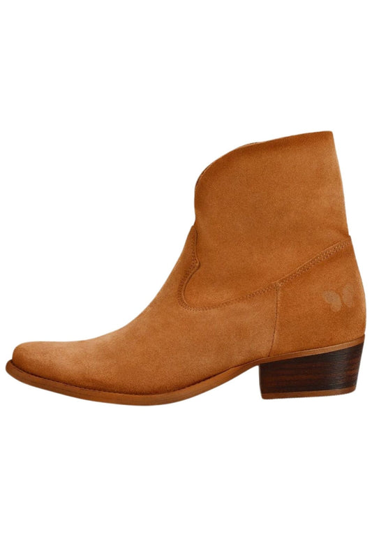 FELMINI Stiefelette Veloursleder Mittelbraun