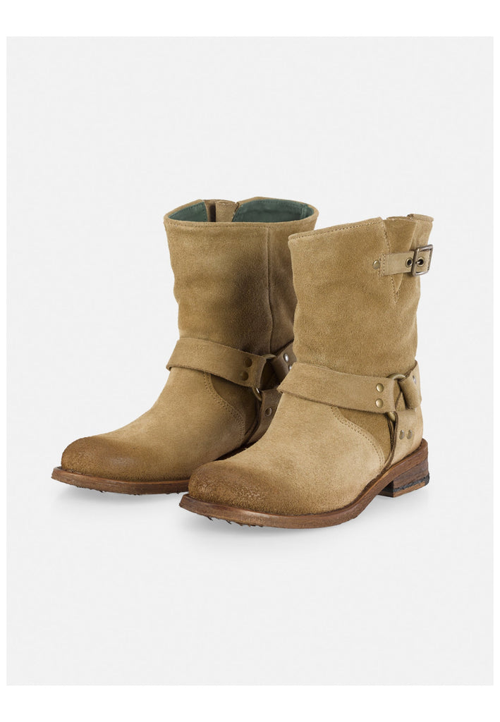 FELMINI Stiefelette Veloursleder Mittelbraun