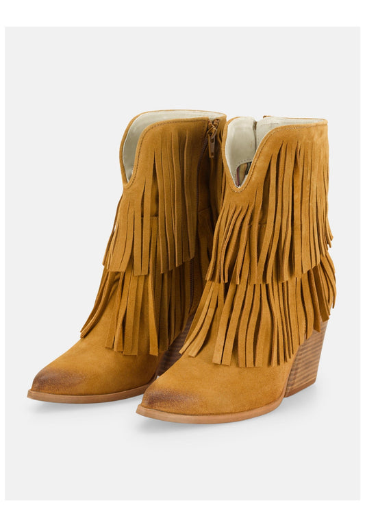 FELMINI Stiefelette Veloursleder Sand