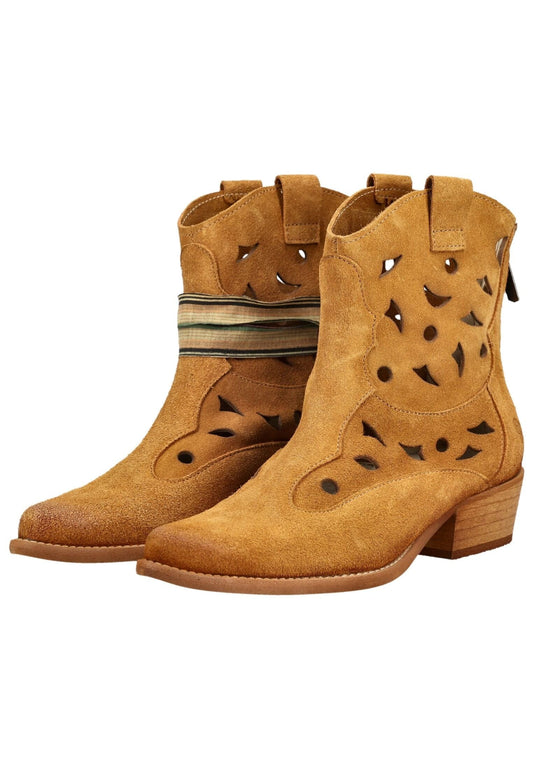 FELMINI Stiefelette Veloursleder Sand
