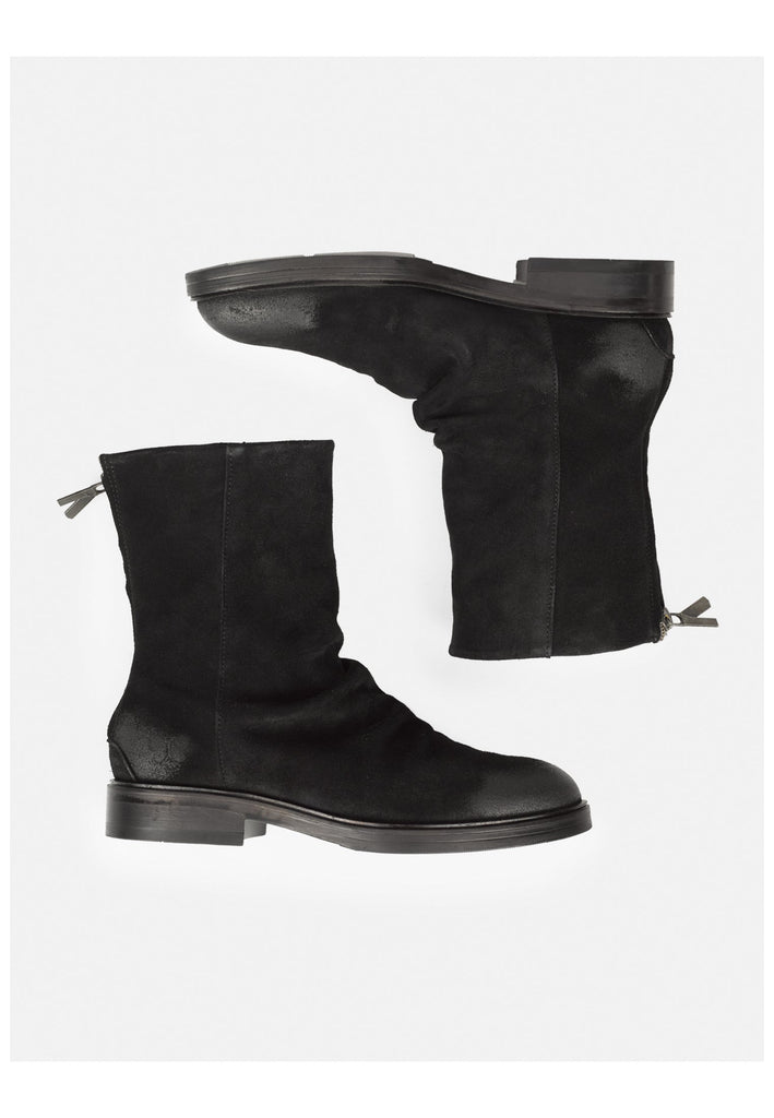 FELMINI Stiefelette Veloursleder Schwarz