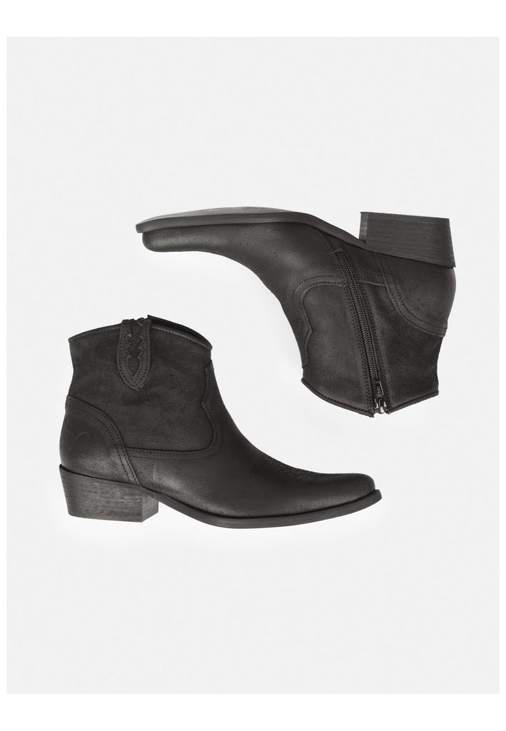 FELMINI Stiefelette Veloursleder Schwarz