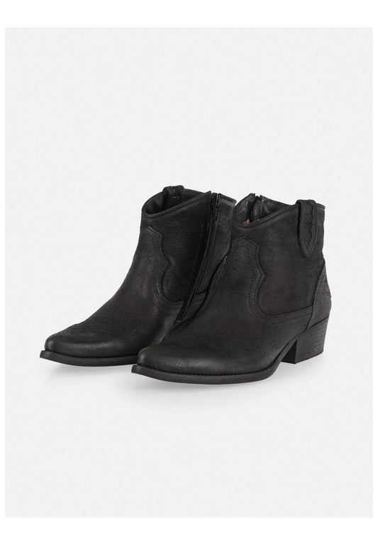 FELMINI Stiefelette Veloursleder Schwarz