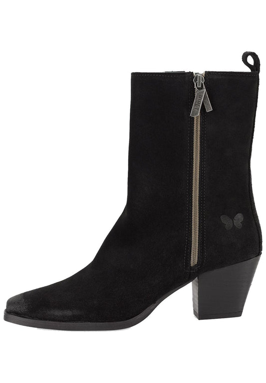 FELMINI Stiefelette Veloursleder Schwarz