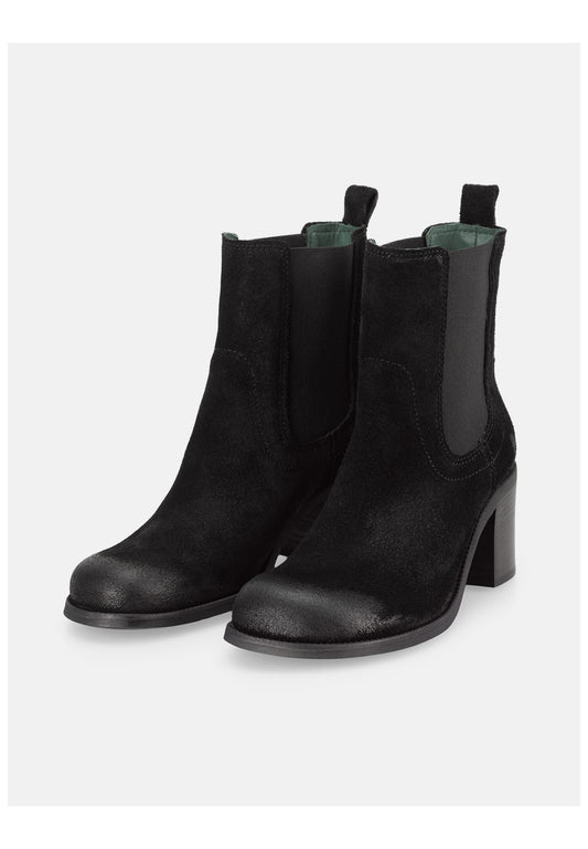 FELMINI Stiefelette Veloursleder Schwarz