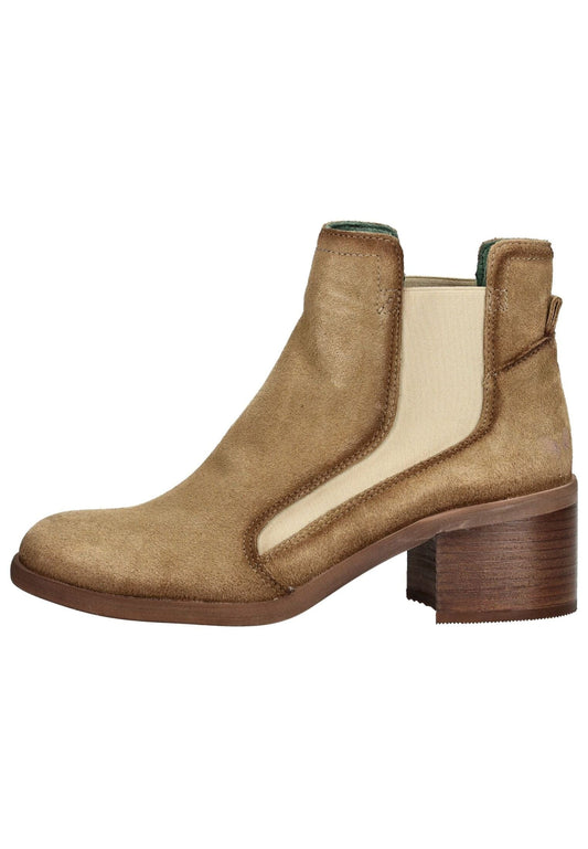 FELMINI Stiefelette Veloursleder/Textil Hellbraun