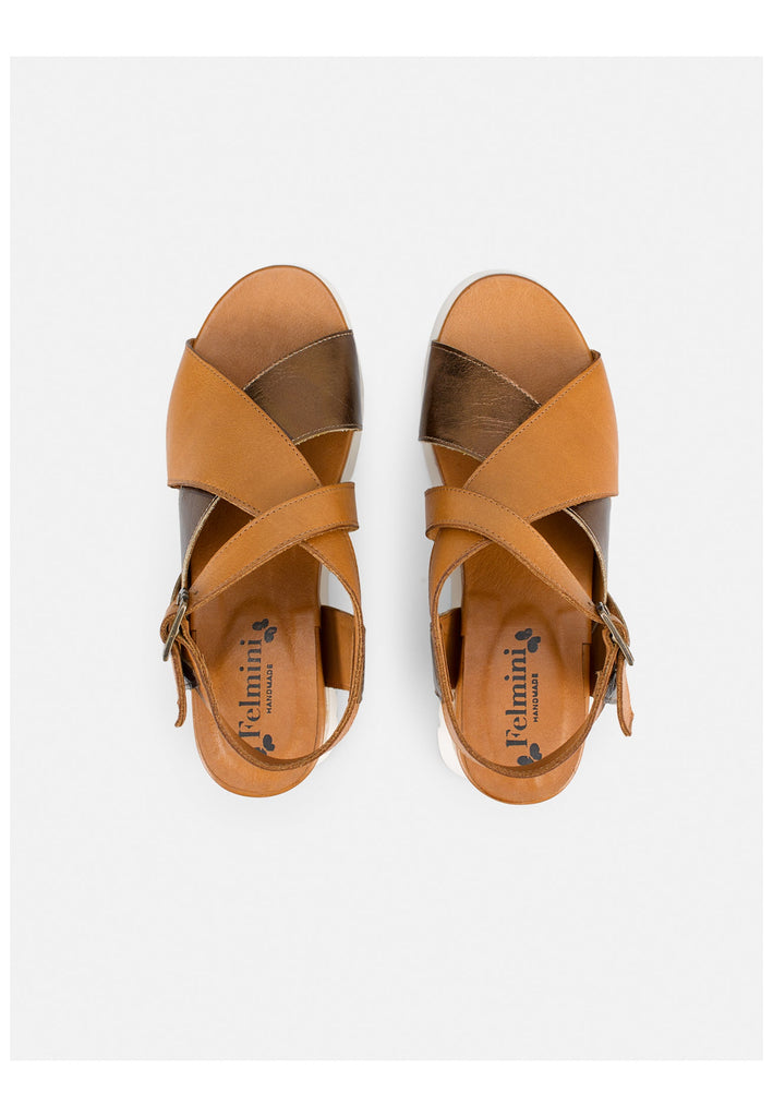 FELMINI WIDE FIT Sandalen Leder Braun