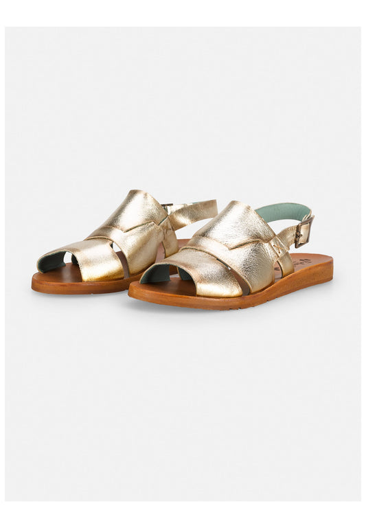 FELMINI WIDE FIT Sandalen Leder Gold