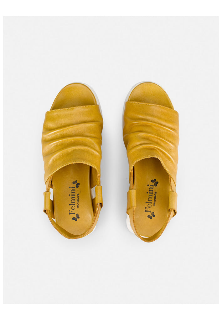 FELMINI WIDE FIT Sandalen Leder Mustard